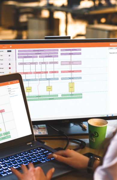 Image showing Person working on OBASHI Diagrams